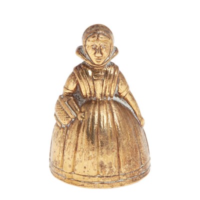Колокольчик миниатюрный "Дама с корзинкой". Латунь, Великобритания. 1930 - е гг