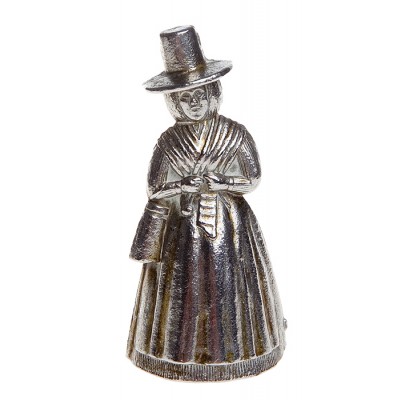 Колокольчик "Дама в валлийском костюме". Латунь, серебрение. Западная Европа, первая половина ХХ века