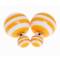 Серьги-шары "Амели". Бусины желтого и белого цвета, бижутерный сплав серебряного тона. Arrina, Гонконг. вид 2