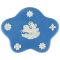 Шкатулка для мелочей и украшений, фарфор Wedgwood, голубой бисквит, Великобритания, винтаж, вторая половина ХХ века. вид 6