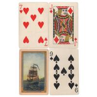 Игральные карты "Congress 606", 55 листов с 2 Джокерами, 1 картой Гарантии и 1 пустой картой. США, 1927 год