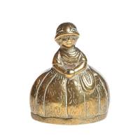 Колокольчик "Дама в круглой шляпке". Латунь, Западная Европа, начало ХХ века.<br>