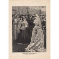 Костюмированный бал в Бэкингемском дворце. Гравюра, Великобритания, 1887 г
