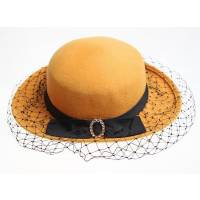 Шляпка женская Millinery, натуральный фетр, лента, вуаль. Великобритания, 1980 -е гг