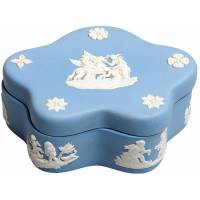 Шкатулка. Голубой бисквит. Wedgwood, Великобритания, конец ХХ века