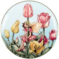 Сесиль Мари Бейкер "Фея тюльпанов", декоративная тарелка. Фарфор, деколь, Border, Великобритания, 1988 год