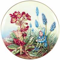 Сесиль Мари Бейкер "Феи первоцвета и виноградного гиацинта", декоративная тарелка. Фарфор, деколь, Border, Великобритания, 1987 год