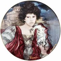 Рикардо Бенвенутти "Tosca", декоративная тарелка. Фарфор. Италия, Музей театра Ла Скала, 1987 г