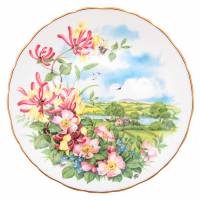 Декоративная тарелка "Летнее солнце согревает сердца и цветы", английский фарфор Royal Albert, Великобритания, 1980-е гг