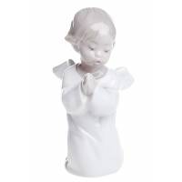 Статуэтка фарфоровая "Молитва ангела", высота 13 см, винтаж, Lladro, Испания, 1980-е гг.