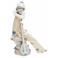 Статуэтка фарфоровая "Клоун с мандолиной", винтаж, Nao для Lladro, Испания 1987 г