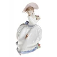 Статуэтка фарфоровая "Песня соловья", винтаж, высота 20,5 см, Nao для Lladro, Испания, 1999 год