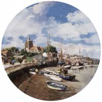 Декоративная тарелка "Мелдон", фарфор, винтаж, Wedgwood, Danbury Mint, Великобритания, 1980-е гг.