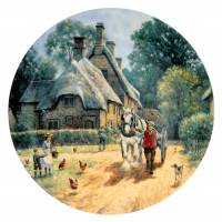 Джон Чапман "Great Tew", декоративная тарелка. Фарфор, винтаж, Wedgwood, Великобритания, 1980-е гг.