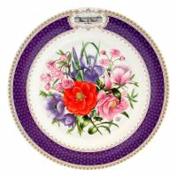 Декоративная тарелка "Слава Челси", Фарфор, винтаж, The Royal Horticultural Society, Великобритания, 1986 год