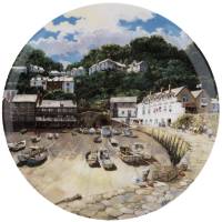 Декоративная тарелка "Кловелли", фарфор, винтаж, Wedgwood, Danbury Mint, Великобритания, 1980-е гг.