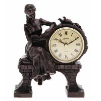 Часы каминные "Девушка на мосту"  в стиле Модерн. Бронзирование, металл. Juliana collection, Великобритания, 2000-е гг.