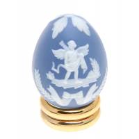 Яйцо пасхальное. Голубой бисквит, рельеф. Franklin Mint, Великобритания, 1980-е гг.