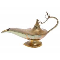 Лампа масляная, миниатюрная. Латунь, гравировка. Индия, 1950-е гг.