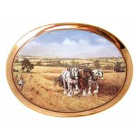 Джон Чапман "Лето", декоративная тарелка. Фарфор, деколь, золочение. Davenport, Великобритания, конец ХХ века