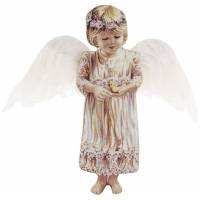 Дона Геслинджер "Указания ангела", елочная игрушка. Фарфор, деколь, перья, золочение. Bredford Editions, США, 2000-е гг.