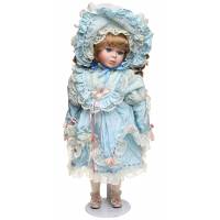 Кукла коллекционная "Джина". на подставке. Фарфор, ткани, мягконабивной наполнитель, ручная работа. Высота 46 см. H Samuel, Великобритания, 1990-е гг.