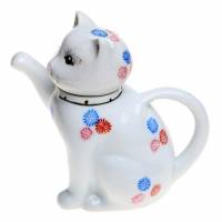 Чайник заварочный "Кошка". Фарфор, роспись, золочение. Китай, середина ХХ века