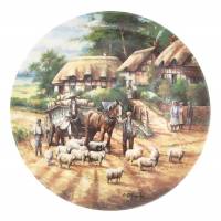 Крис Хауэлл "Пасти овец", декоративная тарелка. Фарфор, деколь. Wedgwood, Великобритания, 1990-е гг.