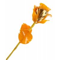 Murano. Декоративная желтая роза для украшения интерьера. Муранское стекло, золочение, ручная работа. Murano, Венеция