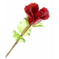 Murano. Декоративная красная роза для украшения интерьера. Муранское стекло, ручная работа. Murano, Венеция