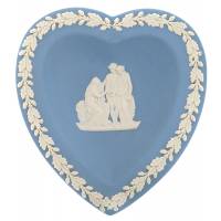 Тарелочка для колец, мелочей. Голубой бисквит, фарфор Wedgwood, Великобритания, винтаж, 1980-е гг.