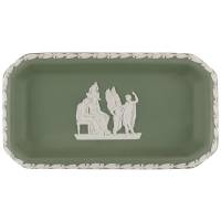 Тарелочка для украшений. Зеленый бисквит, фарфор, Wedgwood, Великобритания, конец ХХ века (с нюансом)