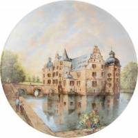 Декоративная тарелка "Изящный Бодельшвинг", Фарфор, винтаж, Royal Tettau, Германия, 1989 год