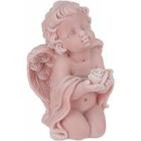 Статуэтка миниатюрная "Ангел с розой". Мраморная крошка, ручная работа. Высота 6,5 см. Россия