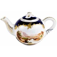 Чайник миниатюрный коллекционный. Фарфор, деколь с подрисовкой, золочение. Porcelain Art, Великобритания, конец ХХ века