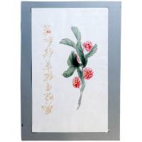 Ци Бай Ши. Цветущая ветка. Ксилография, акварель. Китай, середина XX века
