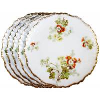Комплект тарелок, 5 шт., Limoges, Франция, первая половина 20 века