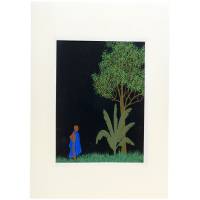 Африканские мотивы. Женщина у дерева. Гуашь, белила. СССР, 1960-е гг