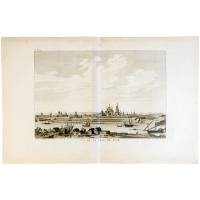 Вид города Твери. Офорт. Франция, 1790 год