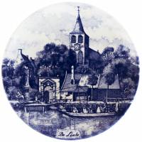 Декоративная тарелка "Весна". Дельфтский фаянс, Голландия, вторая половина 20 века
