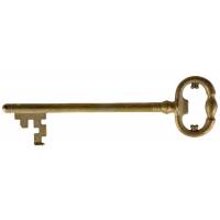 Большой старинный ключ. Латунь. Длина 21,5 см. Начало 20 века