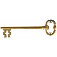 Большой старинный ключ. Латунь. Длина 21 см. Начало 20 века