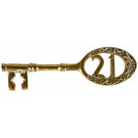 Большой старинный ключ. Латунь. Длина 16 см. Начало 20 века