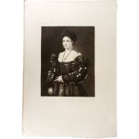Женский портрет. Офорт. Франция, вторая половина 19 века