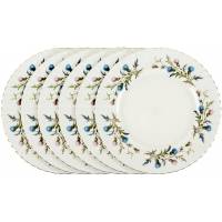 Набор столовых тарелок "Чертополох", 6 шт. Фарфор. Royal Albert, Великобритания, конец 20 века