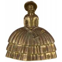 Колокольчик "Дама с корзинкой". Латунь, Великобритания, первая половина ХХ века