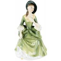 Винтажная статуэтка "Сандра". Фарфор. Высота 20 см. Royal Doulton, Великобритания, вторая половина 20 века