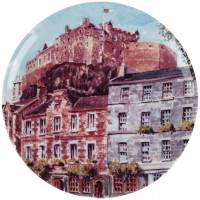Декоративная тарелка "Эдинбургский замок". Фарфор. Royal Worcester, Великобритания, 2003 год