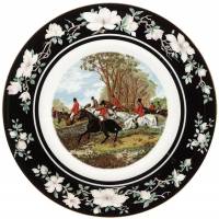 Декоративная тарелка "Английская охота. Погоня". Фарфор. Royal Doulton, Великобритания, 1984 год