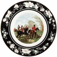 Декоративная тарелка "На охоте". Фарфор. Royal Doulton, Великобритания, 1984 год